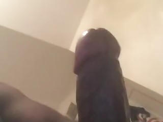 czarny big cock wytryski heban ręczna robota gorąco masturbacja dojrzały
